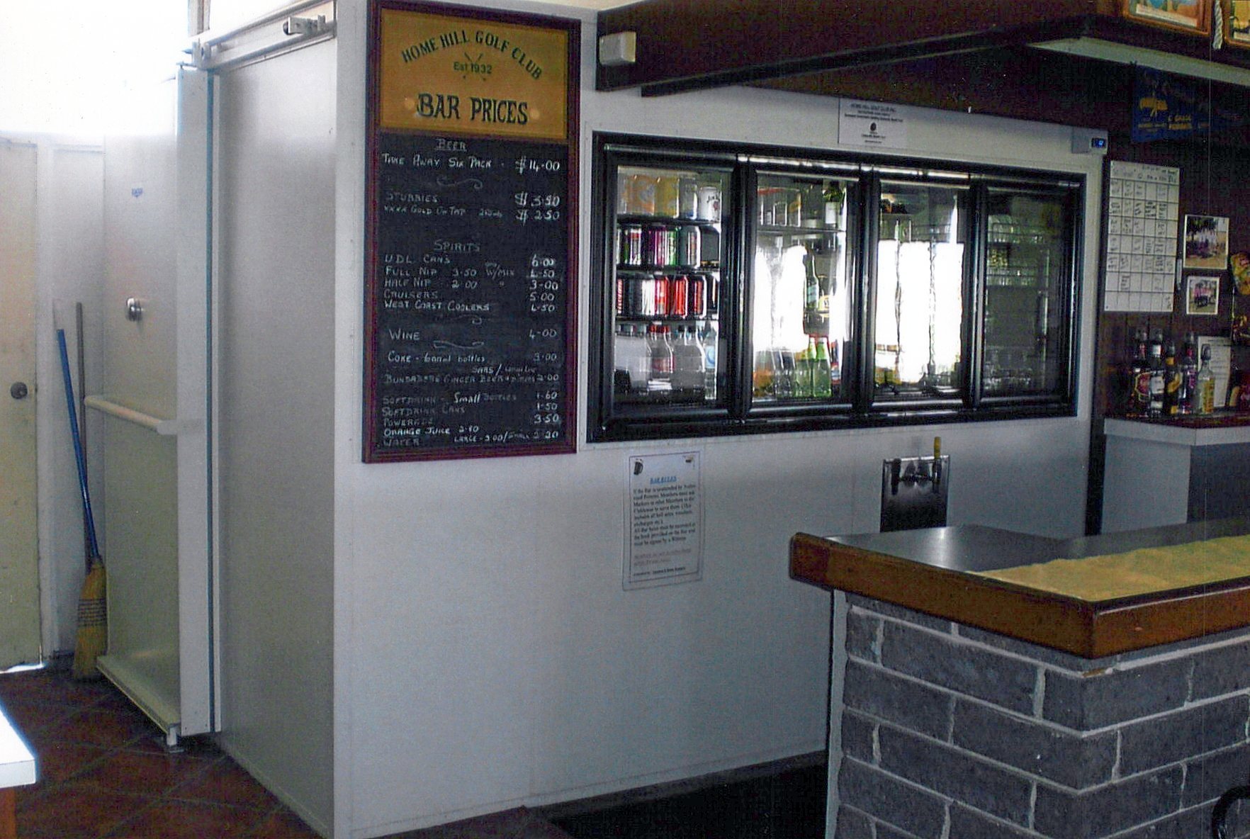 The clubhouse bar and XXXX Gold taps.